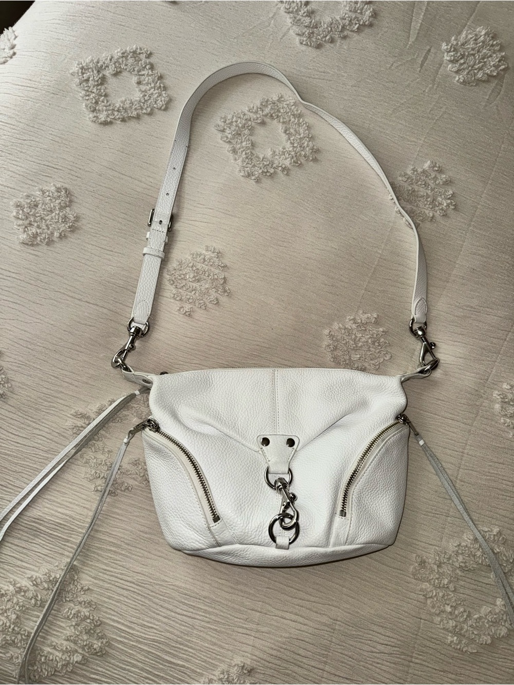 Rebecca Minkoff White Leather Crossbody Bag